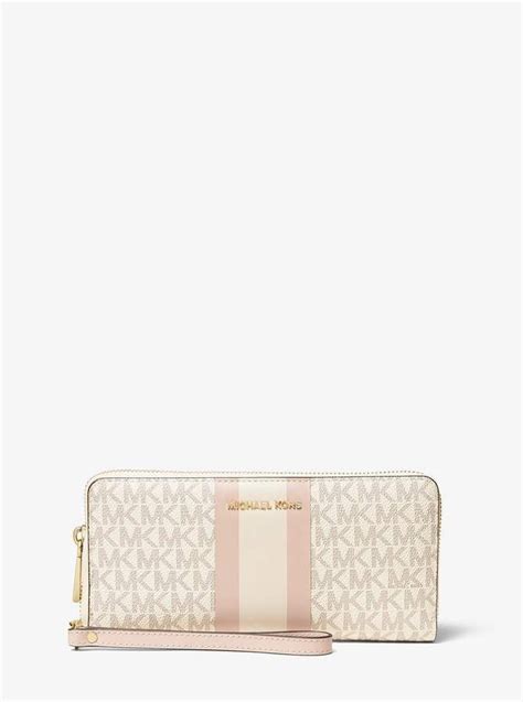 michael kors striped wristlet|michael kors outlet online wallets.